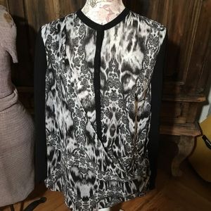 Unique Printed Long Sleeve Blouse